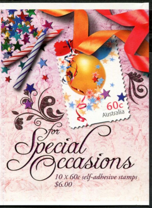 AUSTRALIA - 2010 'FOR SPECIAL OCCASIONS - Balloons' Self Adhesive Booklet Mint [B8768]