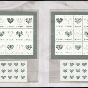 AUSTRALIA - 2017 'WEDDINGS' Presentation Pack Miniature Sheet x 2 MNH [E6181]