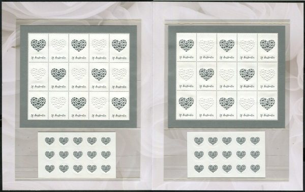 AUSTRALIA - 2017 'WEDDINGS' Presentation Pack Miniature Sheet x 2 MNH [E6181]