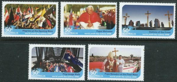 AUSTRALIA - 2008 'WORLD YOUTH DAY - Sydney' Set of 5 MNH [E3744]