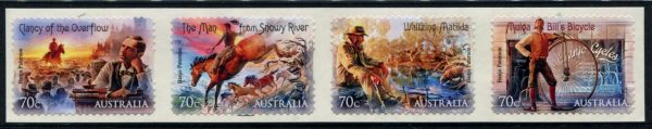 AUSTRALIA - 2014 'BUSH BALLADS' Self Adhesive Strip of 4 Mint [D7643]