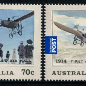 AUSTRALIA - 2014 '100th ANNIVERSARY 1st AIR MAIL' Pair MNH [D1594]