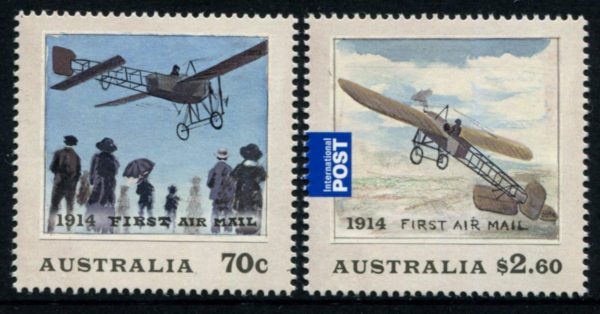 AUSTRALIA - 2014 '100th ANNIVERSARY 1st AIR MAIL' Pair MNH [D1594]