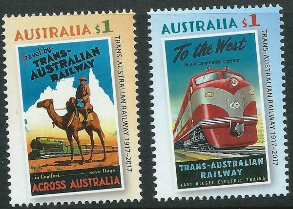 AUSTRALIA - 2017 'TRANS-AUSTRALIAN RAILWAYS' Pair MNH [E4023]