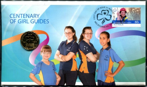 AUSTRALIA - 2010 'CENTENARY OF GIRL GUIDES' PNC RAM $1 coin [E6647]