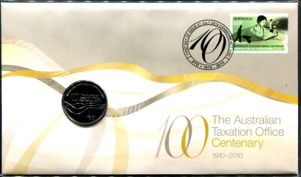 AUSTRALIA - 2010 'TAXATION OFFICE CENTENARY' PNC RAM $1 Coin [E8713]