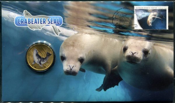 AAT - 2018 'CRABEATER SEAL' PNC Perth Mint $1 Coin [D0491]