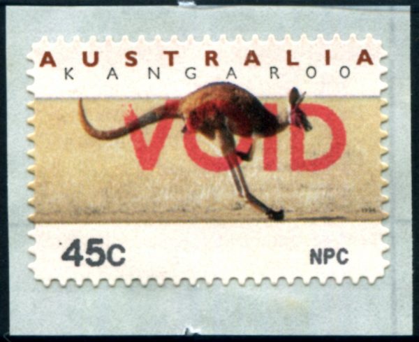 AUSTRALIA - 1994 VOID 45c 'NPC' Counter Printed Stamp MNH [D0293]