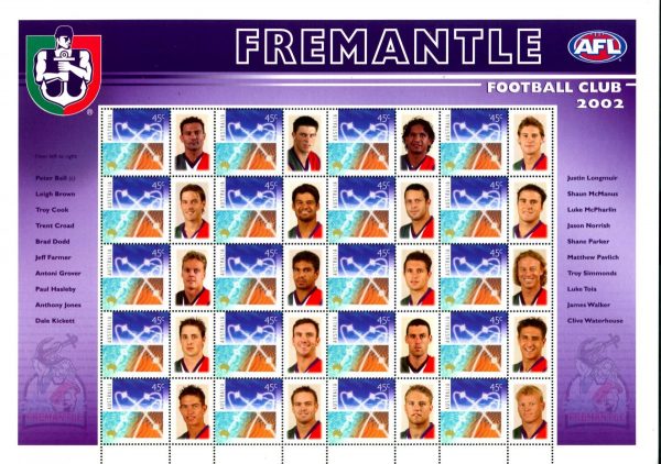 AUSTRALIA - 2002 'FREEMANTLE DOCKERS - AFL Football Club' Sheetlet MNH [B9951]