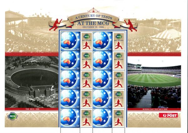 AUSTRALIA - 2006 'CENTURY OF TEST CRICKET at the MCG' Sheetlet MNH [F0032]