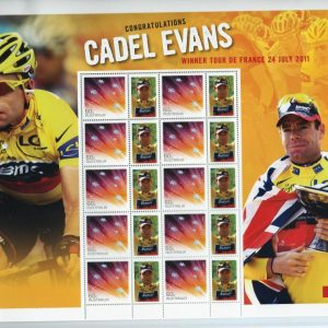 AUSTRALIA - 2011 'CADEL EVANS - Tour de France Winner' Sheetlet of 10 MNH [E6063]