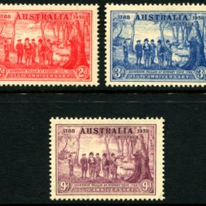 AUSTRALIA 1937 - NSW Sesqui-Cent. Set to 9d Purple MNH SG 193/95 CV £40 [D0937]