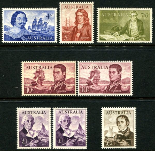 AUSTRALIA - 1963 Set to £2 NAVIGATORS Both Papers  SG 355/360 MNH Cv £11 [D0989]