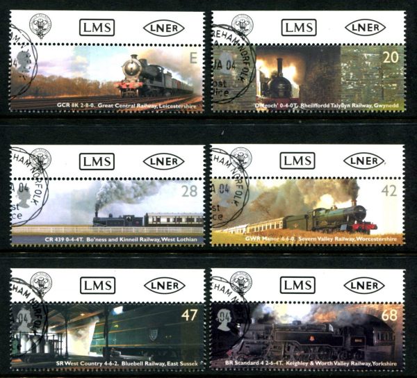 GREAT BRITAIN - 2004 'CLASSIC LOCOMOTIVES' Set of 6 CTO [C0791]
