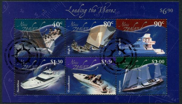 NEW ZEALAND - 2002 'RACING & LEISURE - Leading the Waves' Miniature Sheet CTO [C5208]