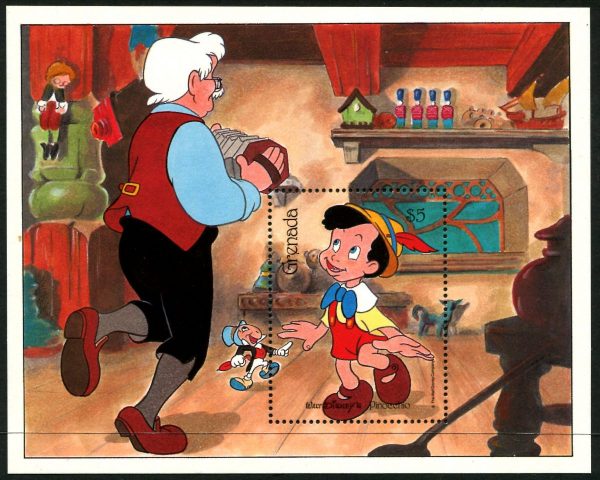 DISNEY - Grenada - 1987 'FAIRYTALES - Pinocchio' Miniature Sheet MNH [E6057]