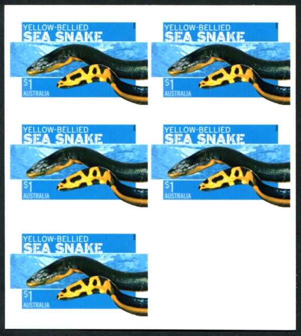 AUSTRALIA - 2006 'DANGEROUS AUSTRALIANS - Sea Snake' Self Adhesive Booklet Pane Mint [E8938]