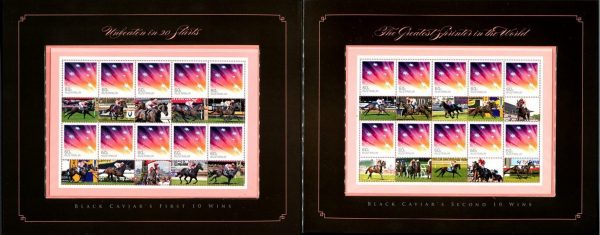 AUSTRALIA - 2013 'BLACK CAVIAR' Sheetlets x 2 MNH [D2674]