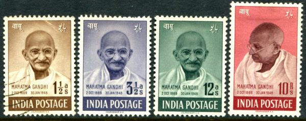 INDIA - 1948 Set to 10R 'PURPLE-BROWN & LAKE' MLH SG305-308 Cv £425 [D4989]