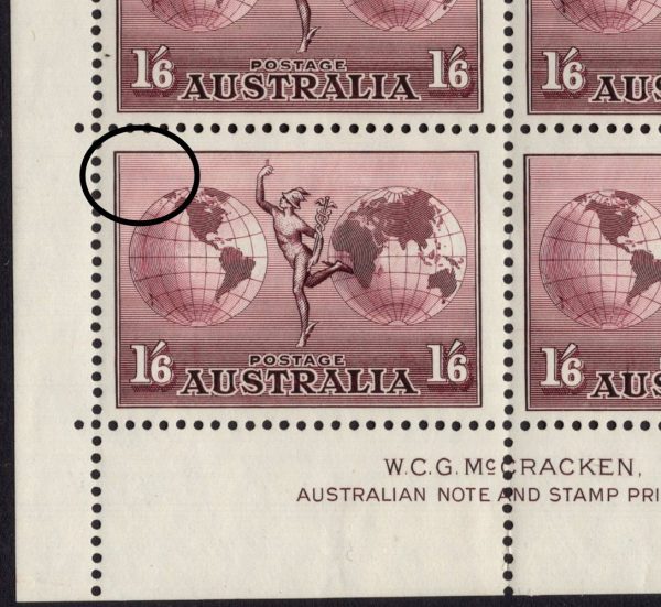 AUSTRALIA - 1937 1/6d Dull Claret SG 153a imp MLH Cv $250 [D5249]