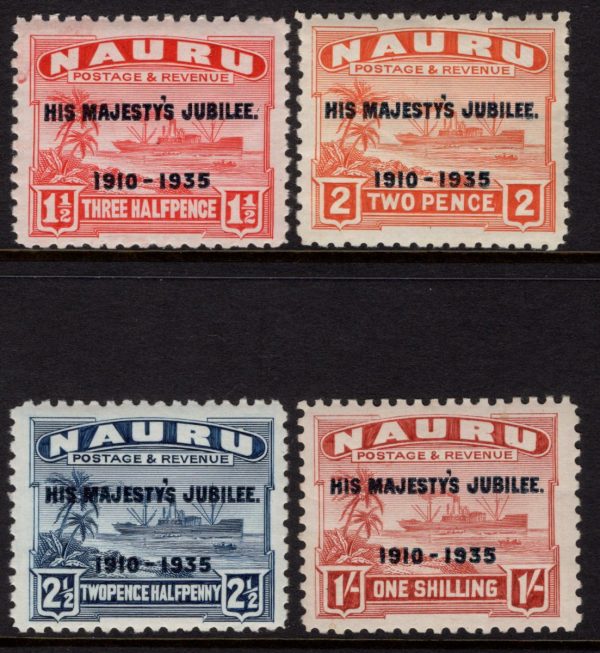 NAURU - 1935 Set to 1/- BROWN-LAKE SG40/45 MNH Cv $10 [D5351]