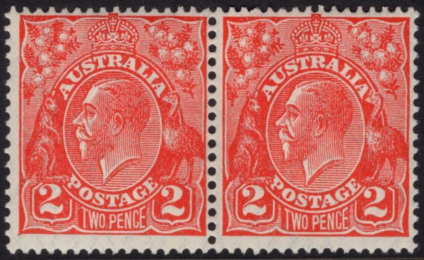 AUSTRALIA - 1928 KGV SM Wmk 2d 'RED' SG98var MLH Cv $70 [D5492]
