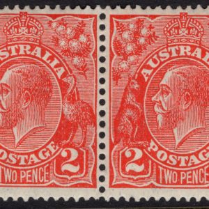 AUSTRALIA - 1928 KGV SM Wmk 2d 'RED' SG98var MLH Cv $70 [D5493]