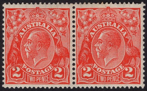 AUSTRALIA - 1928 KGV SM Wmk 2d 'RED' SG98var MLH Cv $70 [D5496]