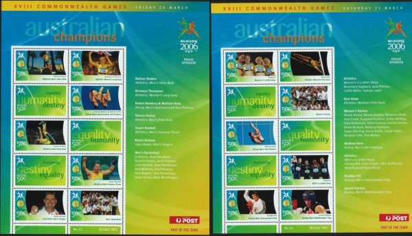 AUSTRALIA - 2006 'COMMONWEALTH GAMES - Melbourne Champions' Set of 17 Sheetlets MNH [E9882]