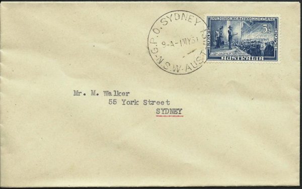 AUSTRALIA - 1951 5½'FOUNDATION OF THE COMMONWEALTH' FDC [A0300]