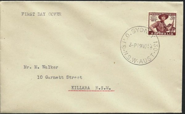 AUSTRALIA - 1952 'PAN PACIFIC SCOUT JAMBOREE' First Day Cover [A0301]