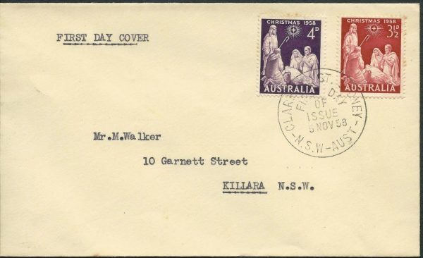 AUSTRALIA - 1958 'CHRISTMAS' First Day Cover [A0309]