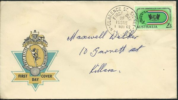 AUSTRALIA - 1962 2/3d 'COMMONWEALTH GAMES' First Day Cover [A0363]