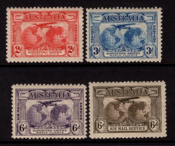 AUSTRALIA - 1931 Kings. Smith to 6d Sepia (Airmail) SG 121/39 MNH Cv $48 [D5757]