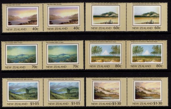 NEW ZEALAND - 1988 'HERITAGE - The Land' Set of 6 pairs MNH [D3625]