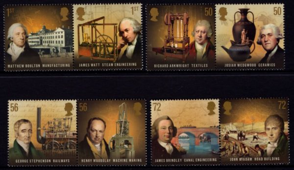 GREAT BRITAIN - 2009 'PIONEERS OF INDUSTRIAL REVOLUTION' Set of 8 MNH [D4115]