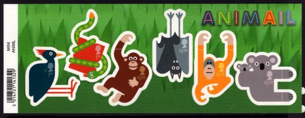 GREAT BRITAIN - 2016 'ANIMAIL' Self Adhesive Sheetlet MINT [D4101]