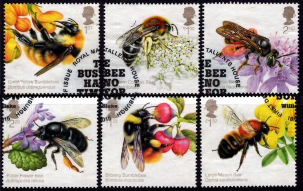 GREAT BRITAIN - 2015 'BEES' Set of 6 VFU [D4383]