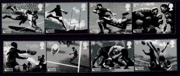 GREAT BRITAIN - 2015 'RUGBY WORLD CUP' Set of 8 MNH [D4390]