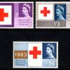 GREAT BRITTAIN 1963 Set to 1/6d RED CROSS Phosph. SG 642p/44p MNH Cv £65 [D6164]