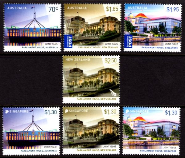 AUSTRALIA - 2015 '50 YEARS of BILATERAL RELATIONS - NZ & Singapore' All issues MNH [D4590]