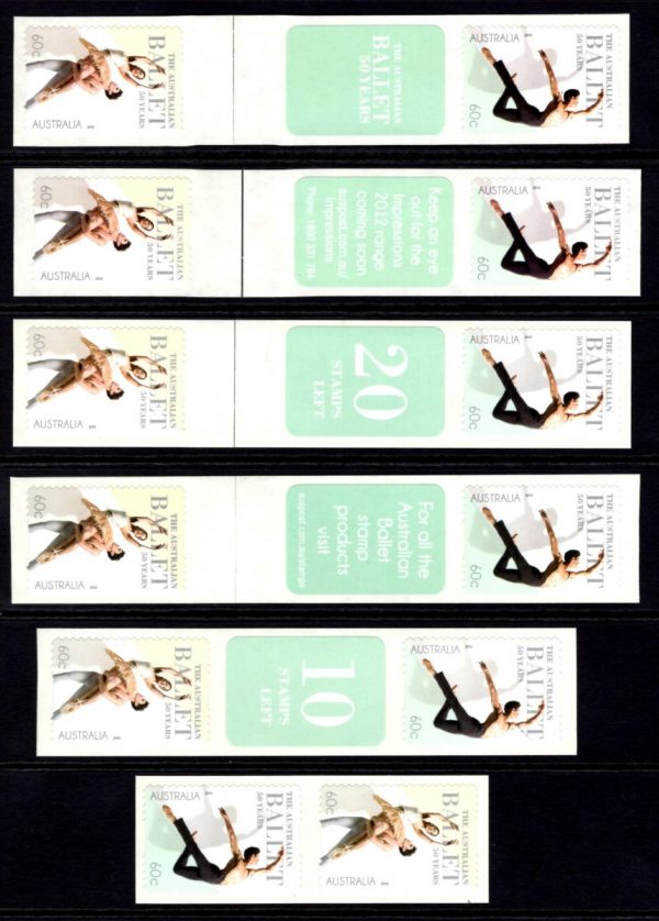 AUSTRALIA - 2012 'AUSTRALIAN BALLET' Self Adhesive Collector Set Mint [D4587]