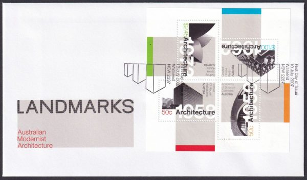 AUSTRALIA - 2007 'MODERNIST ARCHITECTURE - Landmarks' Miniature Sheet First Day Cover [D6567]