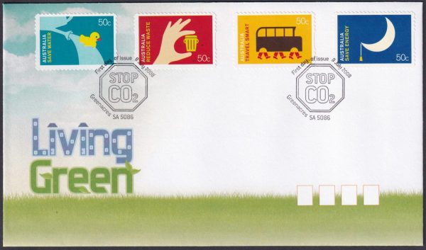 AUSTRALIA - 2008 'LIVING GREEN' Self Adhesive First Day Cover [D8240]