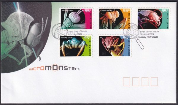 AUSTRALIA - 2009 'MICRO MONSTERS' Self Adhesive First Day Cover [D6738]