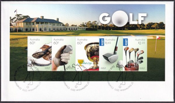 AUSTRALIA - 2011 'GOLF' Miniature Sheet First Day Cover [D7034]
