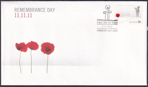 AUSTRALIA - 2011 'REMEMBRANCE DAY' Self Adhesive First Day Cover [D7049]