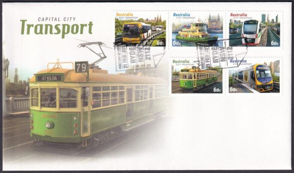 AUSTRALIA - 2012 'CAPITAL CITY TRANSPORT' First Day Cover [D6717]