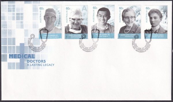 AUSTRALIA - 2012 'MEDICAL DOCTORS - A Lasting Legacy' First Day Cover [E6357]