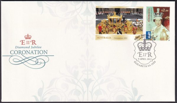 AUSTRALIA - 2013 'QEII DIAMOND JUBILEE CORONATION' First Day Cover [E2212]